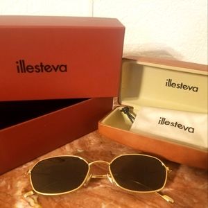 illesteva East Houston Women's Sunglasses Gold/Bro